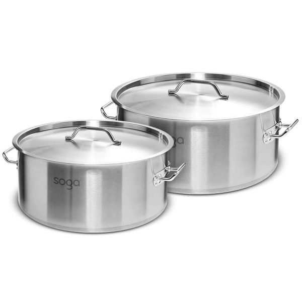 SOGA Stock Pot 9L 23L Top Grade Thick Stainless Steel Stockpot 18 10 Online