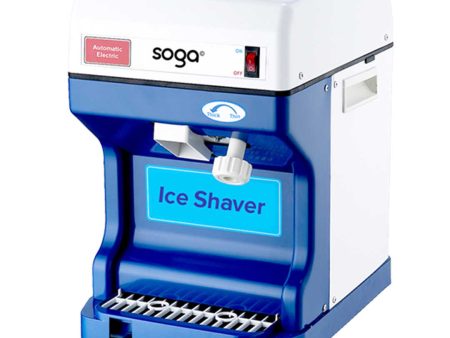 SOGA Ice Shaver Commercial Electric Stainless Steel Ice Crusher Slicer Machine 120kg h For Sale