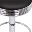 Artiss 4x Bar Stools Leather Padded Gas Lift Silver Discount