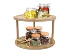 Bamboo Lazy Susan Turntable 2 Tiers Online Hot Sale