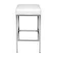 Artiss 2x Bar Stools Leather Padded Metal White Fashion