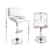 Artiss 4x Bar Stools Gas Lift Leather Padded White Online Hot Sale