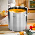 SOGA Stock Pot 50L Top Grade Thick Stainless Steel Stockpot 18 10 Without Lid For Discount