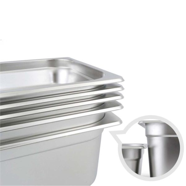 SOGA Gastronorm GN Pan Full Size 1 1 GN Pan 15cm Deep Stainless Steel Tray Supply