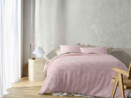 Orion Blush Quilt Cover by Vintage Design Homeware King Cheap