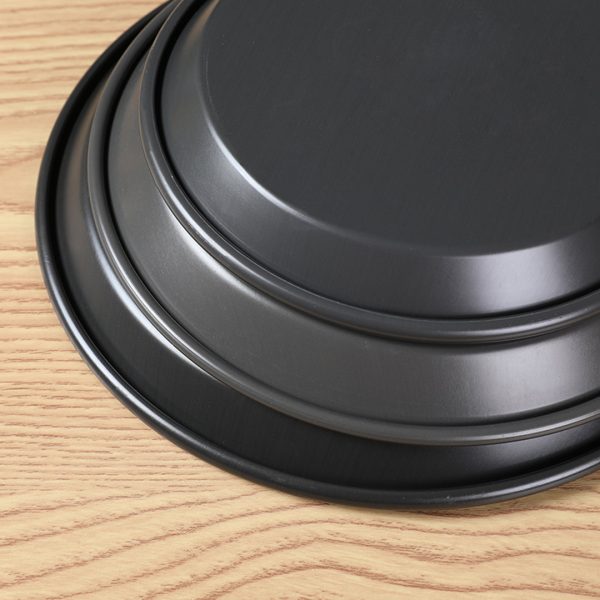 SOGA 8-inch Round Black Steel Non-stick Pizza Tray Oven Baking Plate Pan on Sale