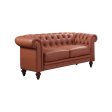 1 Seater 2 Seater 3 Seater Brown Sofa Lounge Set Button Tufted in Faux Leather Fashion