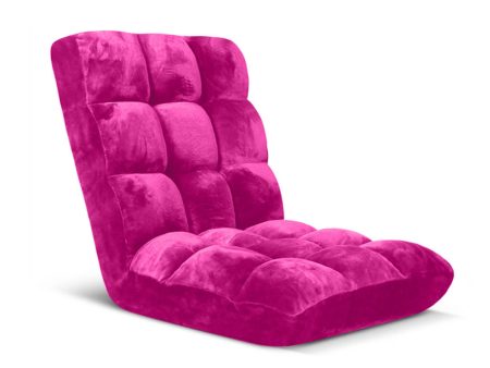 SOGA Floor Recliner Folding Lounge Sofa Futon Couch Folding Chair Cushion Pink Supply