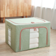 Foldable Storage Box Crushed Steel Frame Clothes Quilt Toys Organizer 24L Online Hot Sale