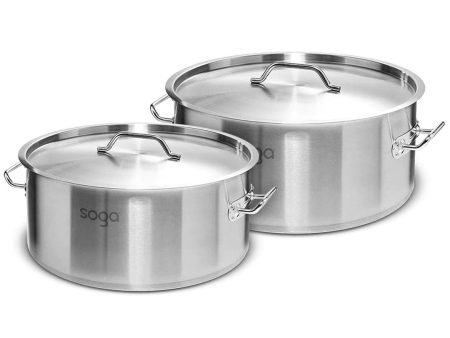 SOGA Stock Pot 9L 17L Top Grade Thick Stainless Steel Stockpot 18 10 For Cheap