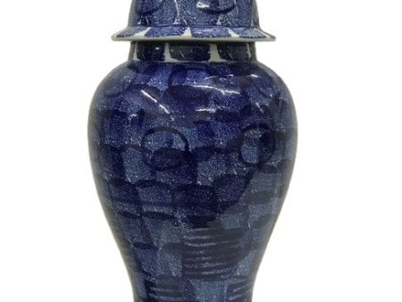 Blue Abstract Ginger Jar Tall. Traditional shape of this medium sized ginger jar makes it suitable for homes with classic decor Online