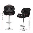 Artiss 4x Bar Stools Gas Lift Padded Leather Black Sale