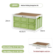 43.5*30*24 cm Collapsible Green Outdoor Storage Box | Large Capacity, Foldable to 6cm, Durable Design Online Hot Sale