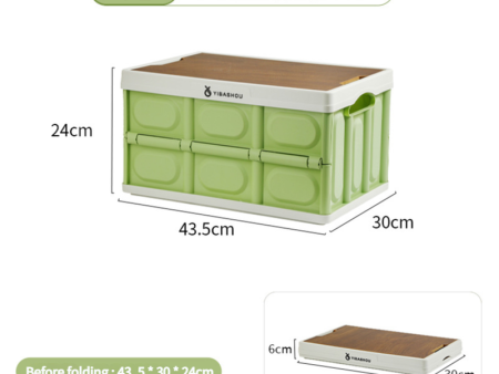 43.5*30*24 cm Collapsible Green Outdoor Storage Box | Large Capacity, Foldable to 6cm, Durable Design Online Hot Sale