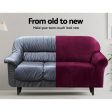 Artiss Sofa Cover Couch Covers 1 Seater Velvet Ruby Red Online Hot Sale