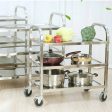 SOGA 3 Tier Stainless Steel Kitchen Dinning Food Cart Trolley Utility Size 75x40x83.5cm Small Online now