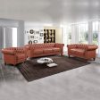 1 Seater 2 Seater 3 Seater Brown Sofa Lounge Set Button Tufted in Faux Leather Fashion