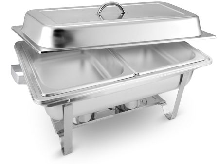 SOGA 4.5L Dual Tray Stainless Steel Chafing Food Warmer Catering Dish Supply