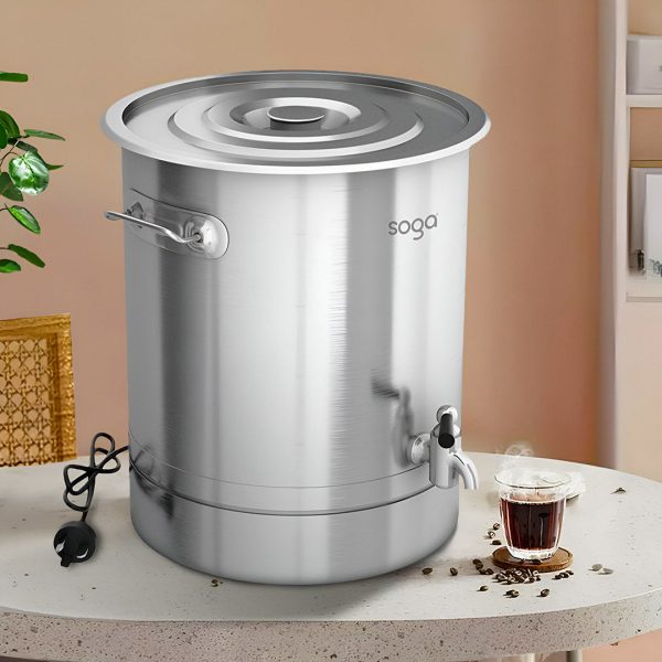 SOGA 33L Stainless Steel URN Commercial Water Boiler 2200W Supply