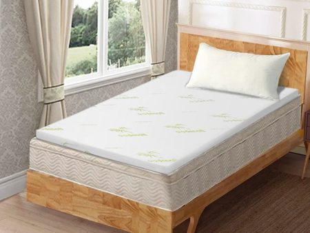 6cm Memory Foam Mattress Topper with Bamboo Cover - Single Online