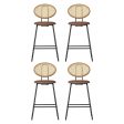 Artiss 4x Bar Stools PU Leather Stools Brown Sale