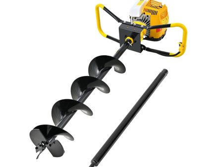 Giantz 74CC Post Hole Digger 200mm Petrol Drill Auger Extension Bits Online