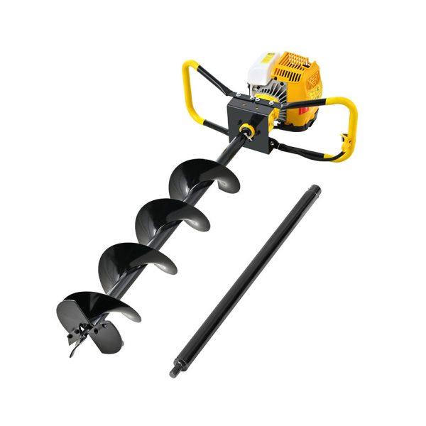 Giantz 74CC Post Hole Digger 200mm Petrol Drill Auger Extension Bits Online