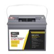 Giantz AGM Deep Cycle Battery 12V 50Ah x2 Box Portable Solar Caravan Camping on Sale