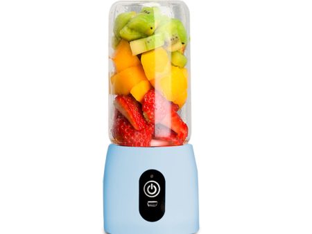 SOGA Portable Mini USB Rechargeable Handheld Juice Extractor Fruit Mixer Juicer Blue Fashion