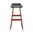 Artiss 2x Bar Stools Wooden Stool Black on Sale