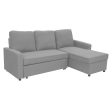 Sarantino3-seater Corner Sofa Bed With Storage Lounge Chaise Couch - Light Grey Sale