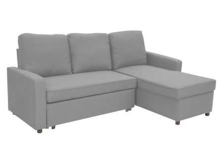 Sarantino3-seater Corner Sofa Bed With Storage Lounge Chaise Couch - Light Grey Sale