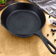 SOGA 30cm Round Cast Iron Frying Pan Skillet Steak Sizzle Platter with Helper Handle Cheap