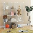 12 Cube Wire Grid Organiser Bookcase Storage Cabinet Wardrobe Closet White Hot on Sale