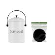 5L Kitchen Bench Compost Bin with 6 Replacment Activated Carbon Filters For Cheap