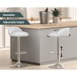 Artiss 2x Bar Stools PU Leather Gas Lift White Sale