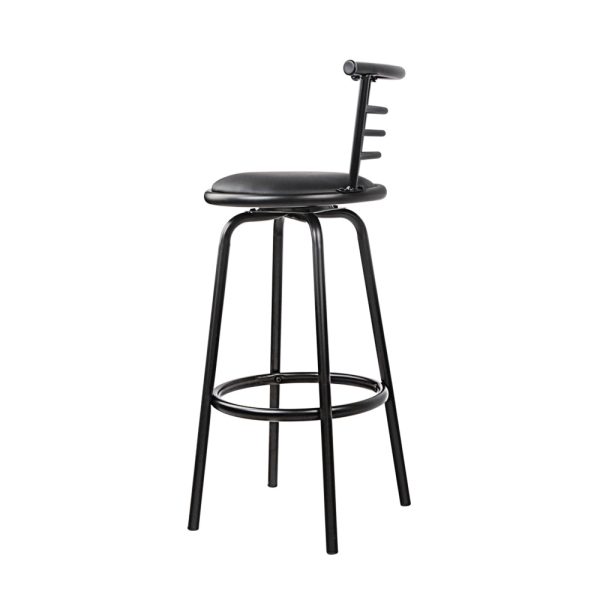 Artiss 2x Bar Stools Swivel Leather Padded Metal Sale