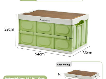 54*36*29 cm Collapsible Green Outdoor Storage Box | Large Capacity, Foldable to 7cm, Durable Design Online now