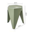 Artiss 2x Bar Stools Puzzle Plastic Foot Stool Green Fashion