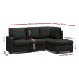 Artiss Modular Sofa Chaise Set 4-seater Dark Grey For Sale