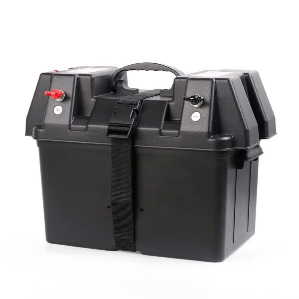 12V 100AH Deep Cycle Battery Box Portable Power Storage Marine Solar USB Camping Online Hot Sale