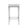 Artiss 2x Bar Stools Leather Padded Metal White Fashion