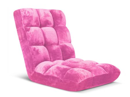 SOGA Floor Recliner Folding Lounge Sofa Futon Couch Folding Chair Cushion Light Pink Online Sale