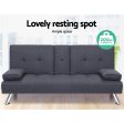 Artiss Sofa Bed 175CM Dark Grey Fabric Online Hot Sale