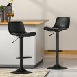 Artiss 2x Bar Stools Padded Seat Gas Lift Black For Sale