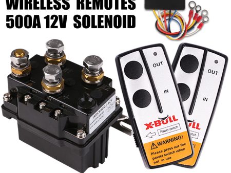 X-BULL Winch Solenoid Relay 12V 500A Winch Controller Twin Wireless Remote4WD4x4 Supply