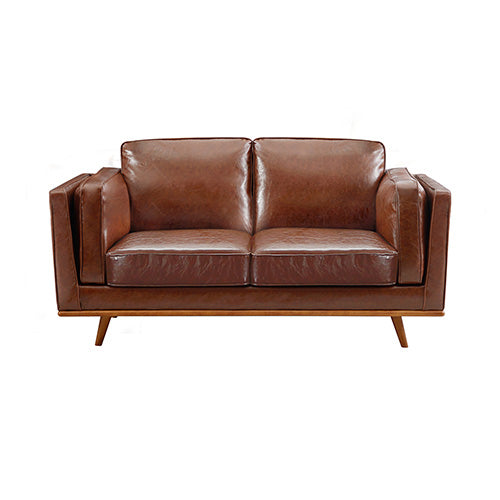 3+2Seater Sofa Brown Leather Lounge Set for Living Room Couch with Wooden Frame Online Sale