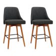 Artiss 2x Bar Stools Swivel Seat Wooden Charcoal Online Hot Sale