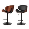 Artiss 4x Bar Stools Gas Lift Leather Padded Black Hot on Sale