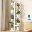 6 Tiers Vertical Bamboo Plant Stand Staged Flower Shelf Rack Outdoor Garden Online now